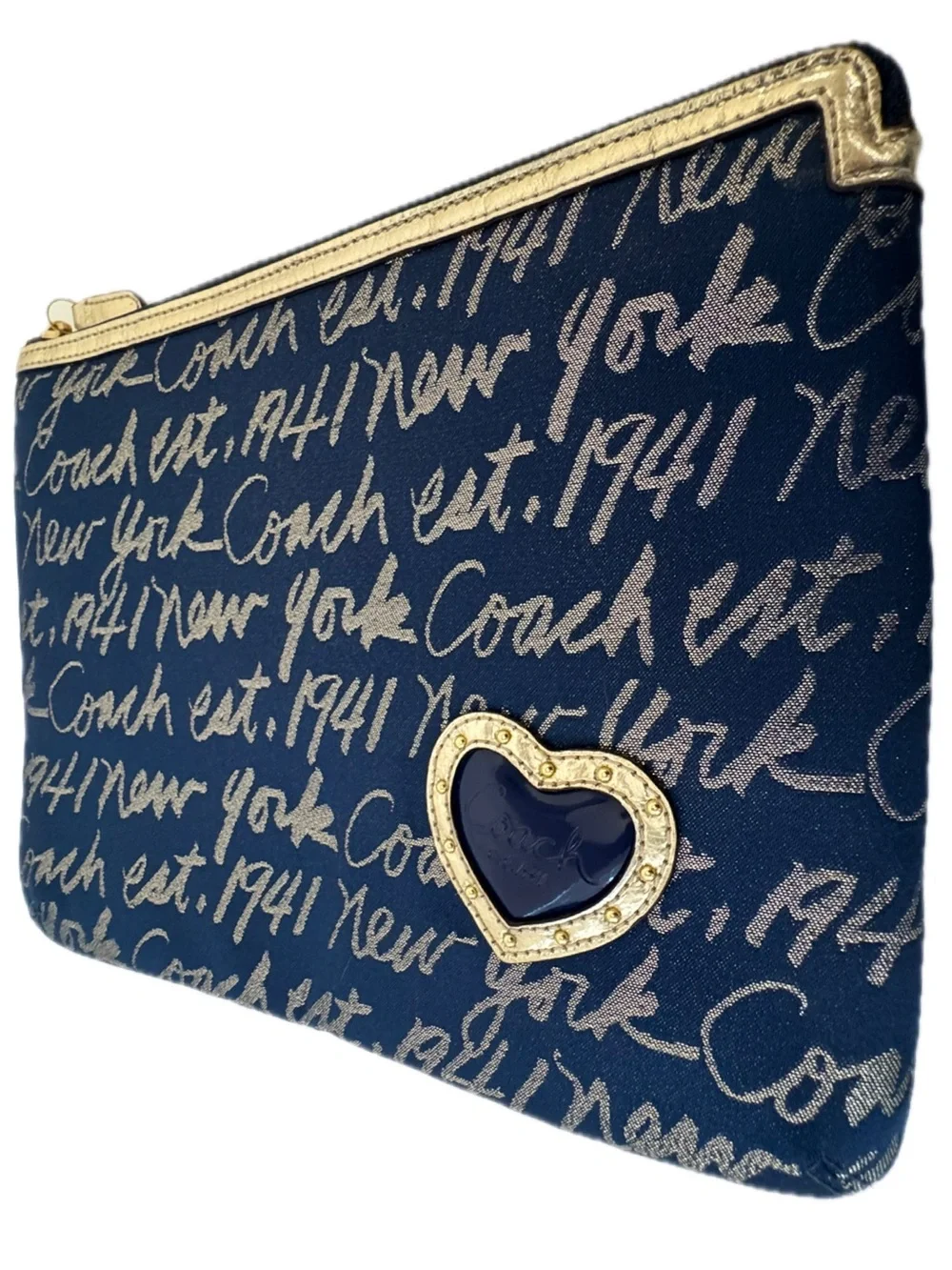 Coach Y2K  Poppy Script Graffiti Media Laptop Zip Case Tablet Sleeve F61034 NWT